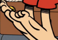Lincoln loud s bare feet and sole close up.png