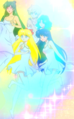 Rei Hino, Minako Aino, Setsuna Meiou, Haruka Tenō & Michiru Kaiō Movie 2 Part 2 Heaven 1.png
