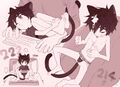 Cat Hiro eating Ice-cream by 4054.jpg