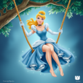 Princess Cinderella swinging barefoot.png