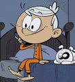 Lincoln loud kicking his bare feet in the air by blmtaustisticguy dfyxsey.gif