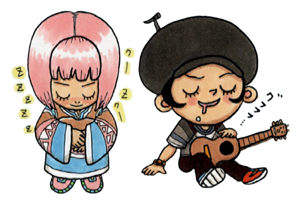 Kirah and U-1 sleeping. Thanks for stopping by!