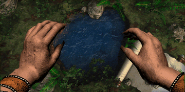 Gem using a Seeing Pool to scry for the Vampire's Cowl (Retrieving the Cowl  prologue)