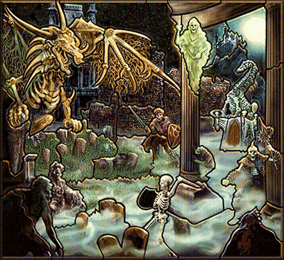 Nearly final Necropolis puzzle map (art by Brian Kemper)
