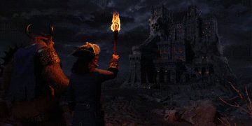 Gunnar and Dargem arrive at Doom Castle (Knee-Deep In The Undead  prologue)