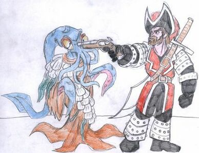 Pirate and Fangarm (sketch by Agar)