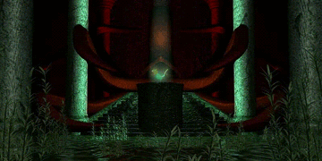 The Horn of the Abyss on an Ancient Altar in the Dungeon of the Vengeful Serpent (Treachery  prologue)