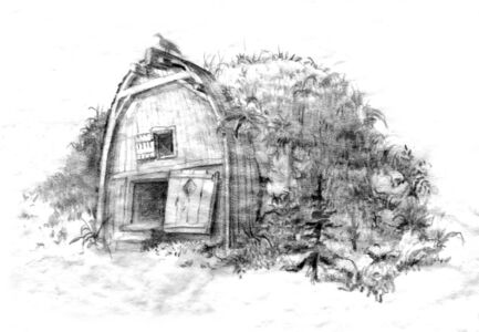 Dwarf Cottage sketch by George Almond