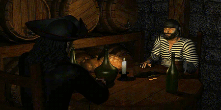 A Seaman tells Bidley of a prisoner in need of rescue (Prisoner of Doom  prologue)