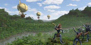 Airships above the Couatl Islands (Tarred and Feathered  prologue)