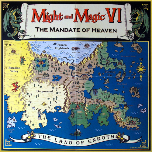 Map of Enroth from Might and Magic VI: The Mandate of Heaven