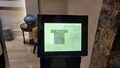 PORT 1 Wide touch screen with a custom interface. This is at the Tentrem Hotel Semarang.