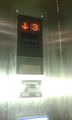 Floor indicator in a Mitsubishi GPX elevator.
