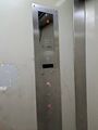 ThyssenKrupp Dongyang car station with the round silver buttons. This is in one of the service elevators at Margo City Depok.