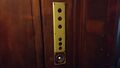 Button panel inside the elevator (may have been modified)