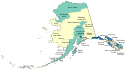 Map of Alaska  –   Borough  –   City-borough  –   Unorganized borough