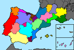 Map of the Provinces and Territories of Iberia