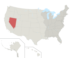 Location of Nevada in the United States