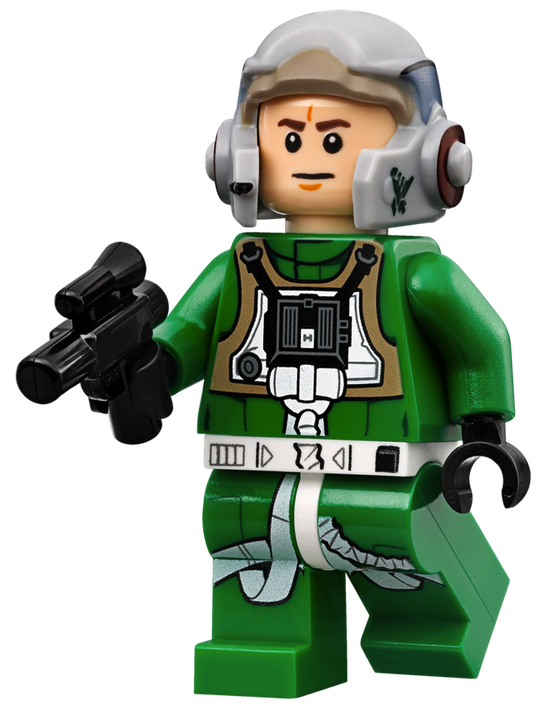 Lego A-wing Rebel Pilot from Set 6207 A-wing Fighter Star Wars Minifigure sw031a 