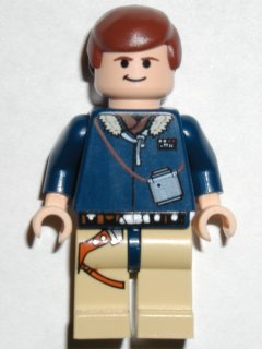 Lego Star Wars Minifigure Han Solo Brown Legs Yellow Head/Hands 7104! 