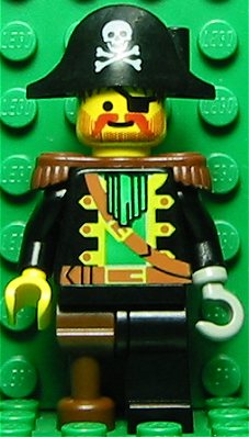 LEGO® Pirate Captain Wiith Peg Leg Gold Hook Hand and Sword, Minifigure,  Minifig, LEGO®