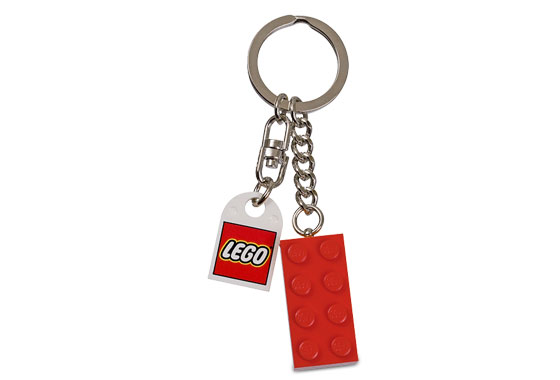 Lego Red Brick size 2x4 Keyring Keychain 850154 Brand New With Tags 