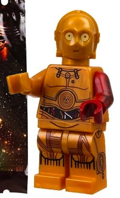 minifigure lego Custom PAD UV Printed red protocol C-3PO K-3PO STAR WARS 