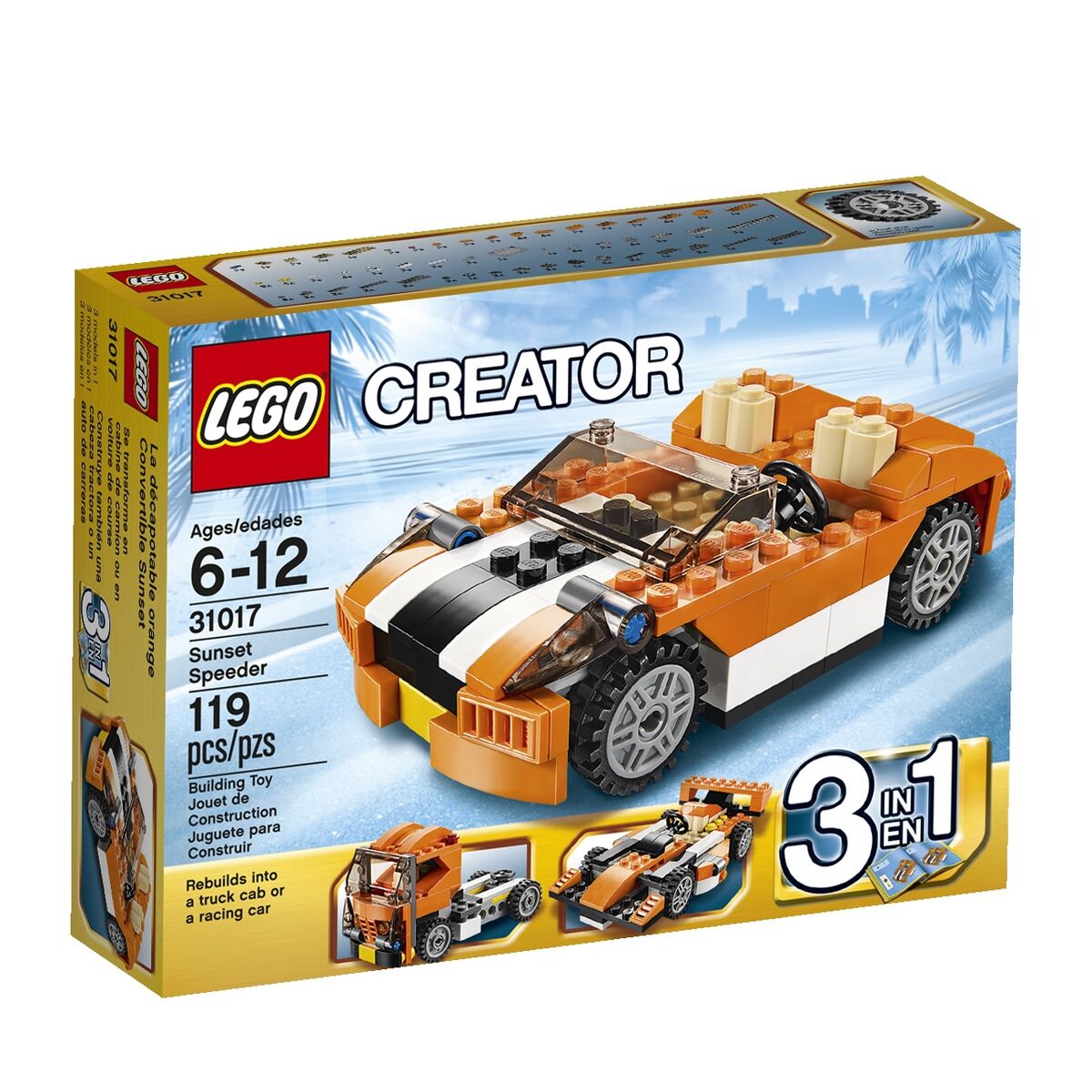 lego orange racing car