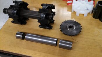 Front axle parts, excluding the inner shaft.