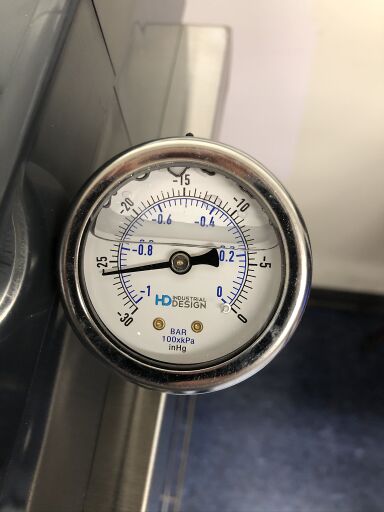 Pressure gauge inHg