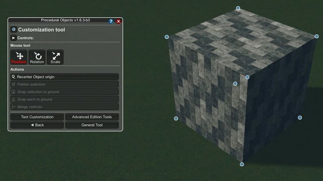 Customization Tool - Procedural Objects