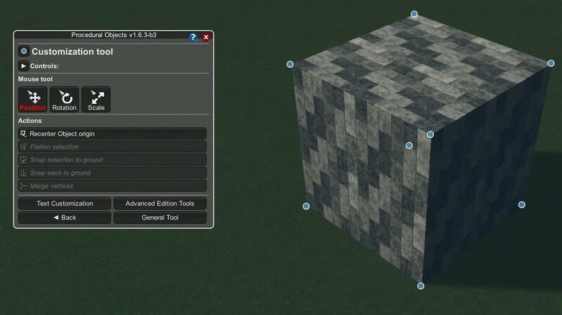 Customization Tool - Procedural Objects