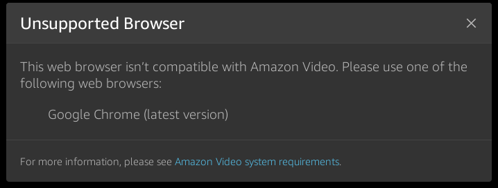 Iceweasel unsupported on amazon instant video.png