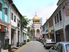 Rows of shophouses along Jalan Pinang where Blue Heaven was located.