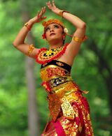 A Balinese dancer playing the role of Panji Semirang in the eponymous dance.