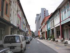 Rows of shophouses along Tras Street, where Why Not? is located.