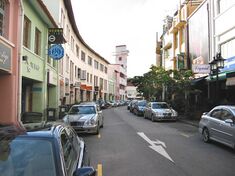 Rows of shophouses lining Circular Road, where RAV is located.
