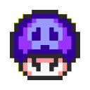 The Poison Mushroom's appearance in "Super Mario All-Stars", for comparison.