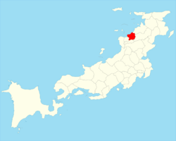 Location of Kinugasa Prefecture in Nanami