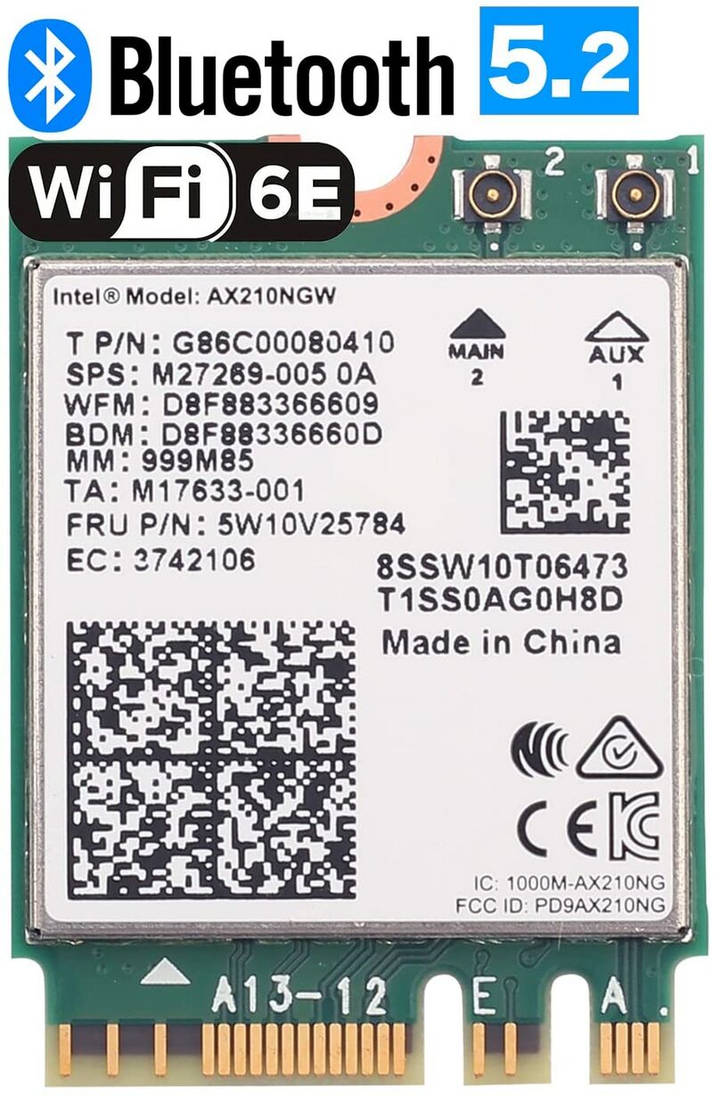 Intel Wi-Fi 6E AX411 (AX411NGW) - TechInfoDepot