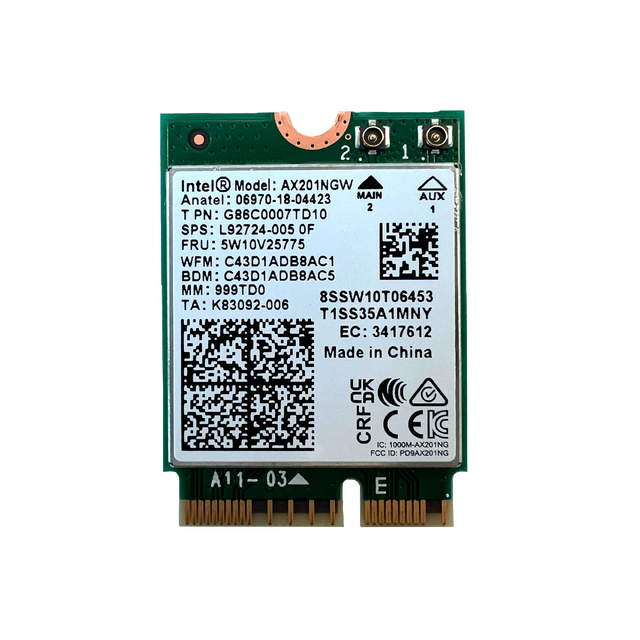 Intel Wi-Fi 6 AX201 (AX201D2W) - TechInfoDepot