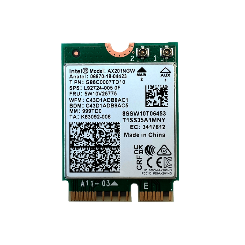 Intel Wi-Fi 6 AX201 (AX201D2W) - TechInfoDepot