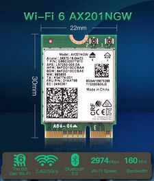 Intel Wi-Fi 6 AX201 (AX201NGW) - TechInfoDepot