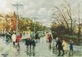 После дождя, ул. Комсомольская. Кузнецк (х./м., 1963)