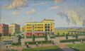 Панорама посёлка — завода им. Сталина (1947, холст, масло)
