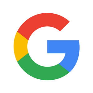 The word Google, in Product Sans, with flat color.